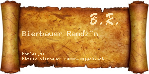 Bierbauer Ramón névjegykártya